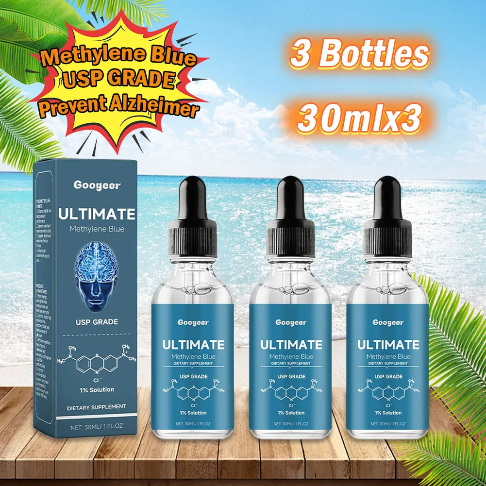 1 Set Memory Improvement Methylene Blue Health Drops Prevent Alzheimer's Parkinson's Relieve Depression Anxiety Boost Metabolism