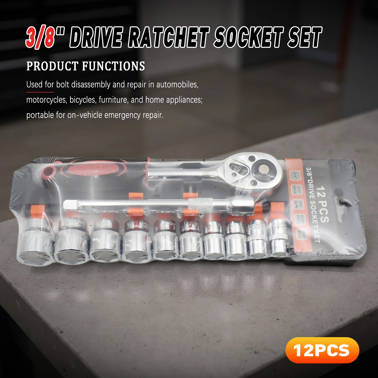 12Pcs 3/8