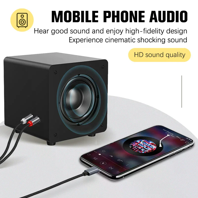 Picture 4: Type C To  Audio Cable 2  Aux Cord Converter USB C Audio Line For Mobile Phone Speaker Amplifier Audio Power