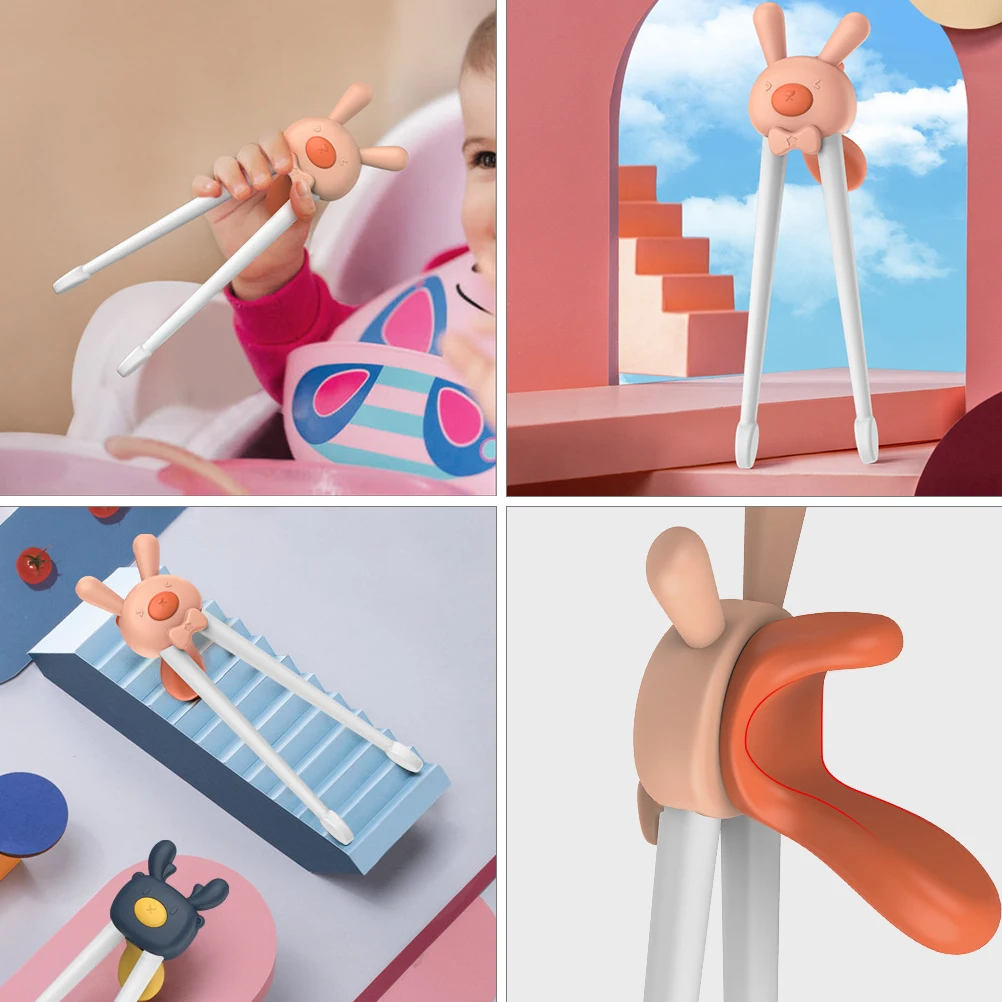 

Children Training Chopsticks Easy to Clean Kids Beginner Learning Baby Cartoon Abs