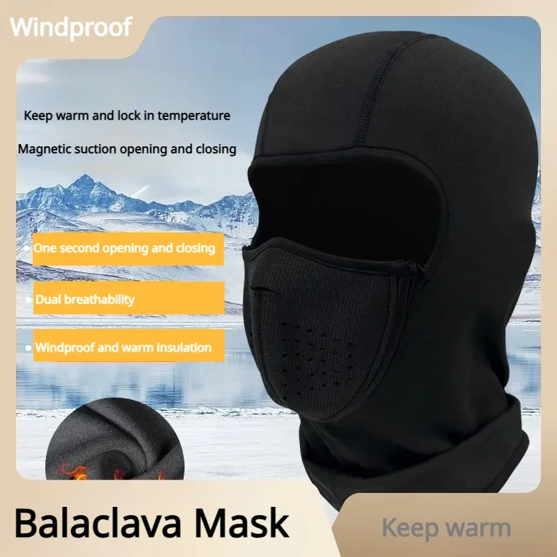 Balaclava Face Mask Magnetic Suction Ski Mask for Men Women Full Face Mask Hood Snow Motorcycle Running Cold Weather