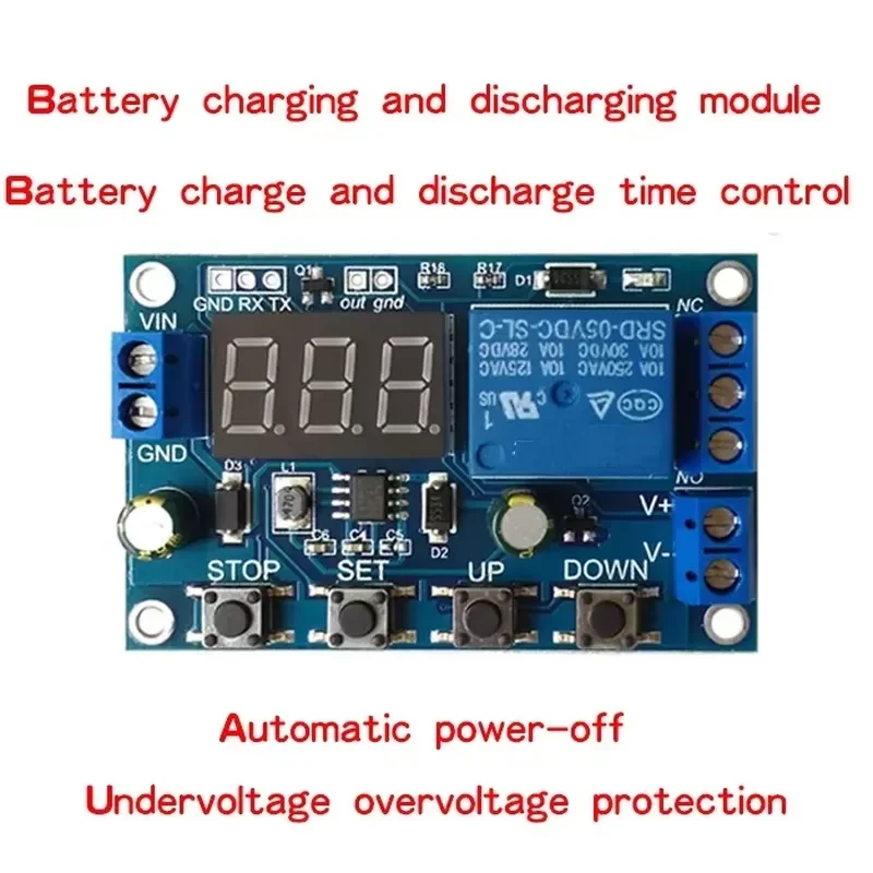Battery Charge/Discharge Module Integrated Voltmeter Undervoltage/Overvoltage Protection Timing Charge/Discharge