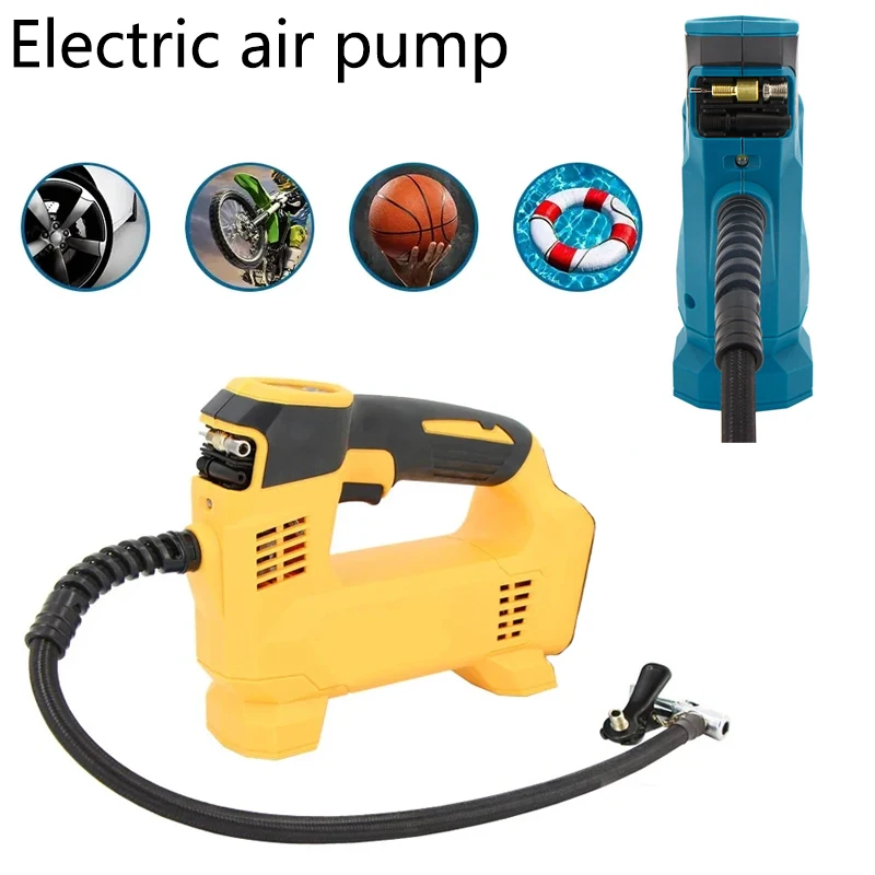 

Electric Cordless Tire Inflator Air Compressor for Makita/Dewalt 18V Battery for Car, Motorcycle Portable Handheld Air Pump