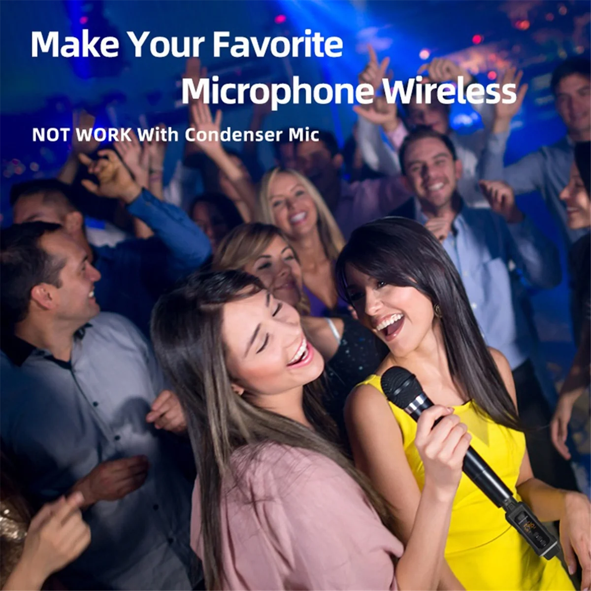 

RISEN New 48V Capacitor XLR Adapter Wireless Microphone Transmitter Receiver for Dynamic Microphone Guitar Audio Mixer
