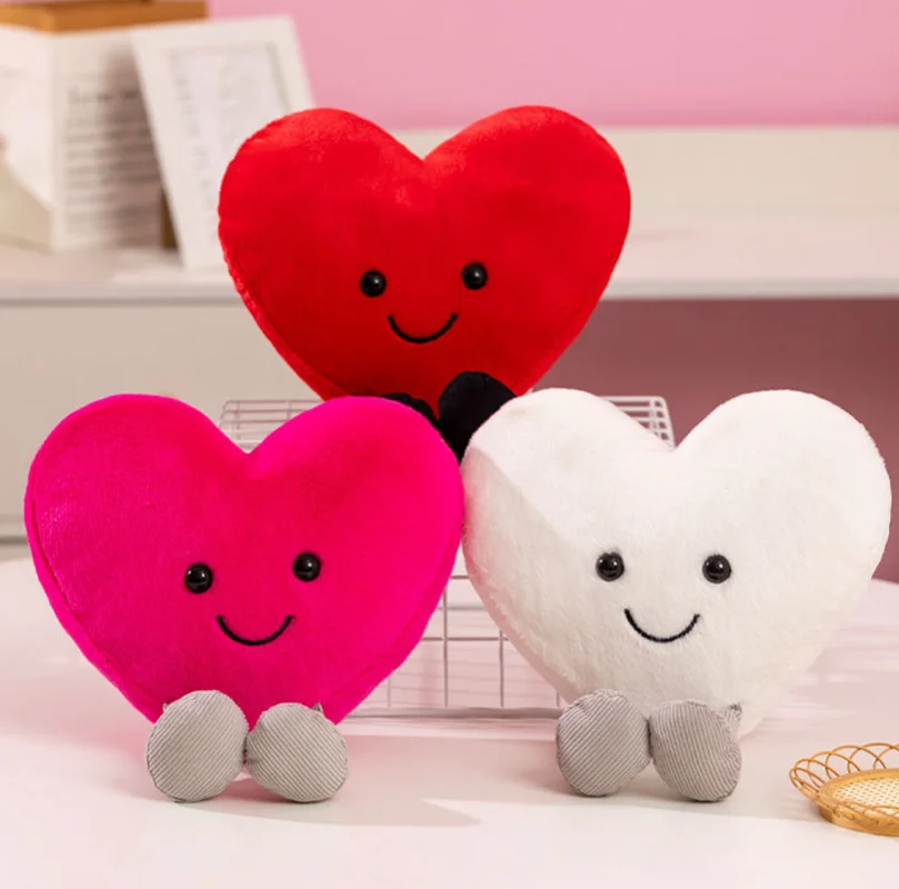 New Spot Fun Smile Love Doll Doll Cute Cartoon Jade Rabbit Plush Heart-Shaped Plush Toy Valentine'S Day Couple Souvenirs
