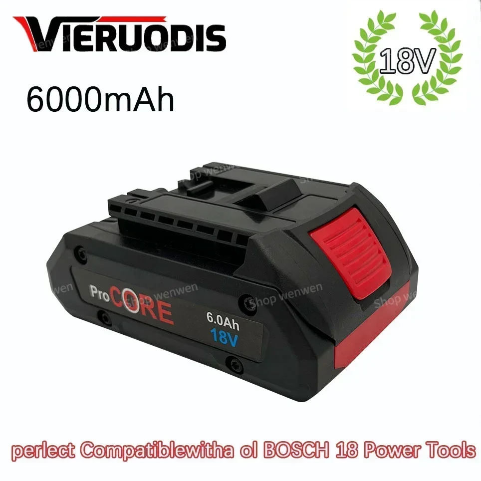 

For Bosch 18V 6.0AH ProCORE Replacement Battery for Bosch Professional System Cordless Tools BAT609 BAT618 GBA18V80 21700 Cell