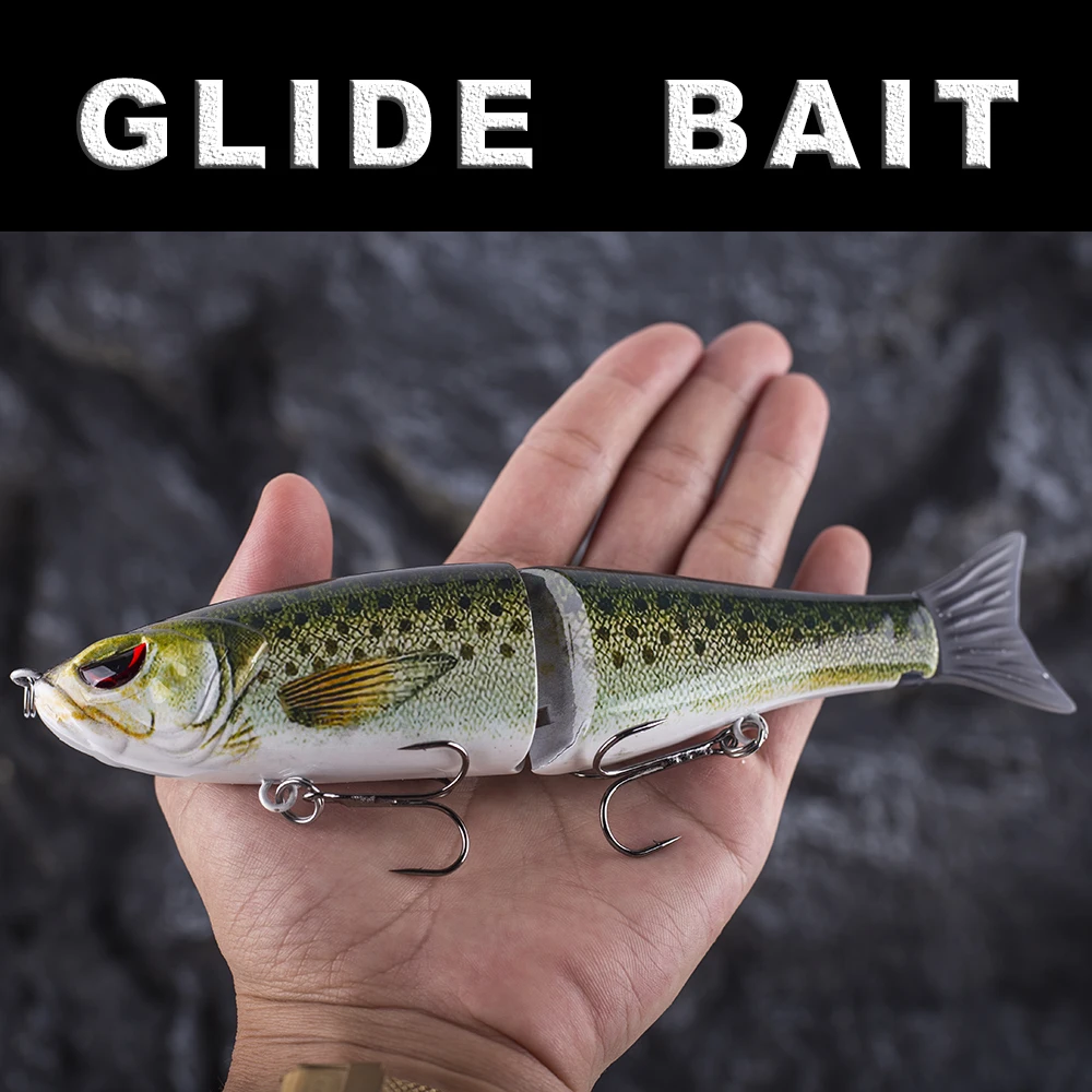 Chan\'s Huang 1PCS 7INCH 2.18OZ Section Fishing Lures Multi Jointed Swimbait Angry Eye Fishing Lure Sinking Artificial Glide Bait