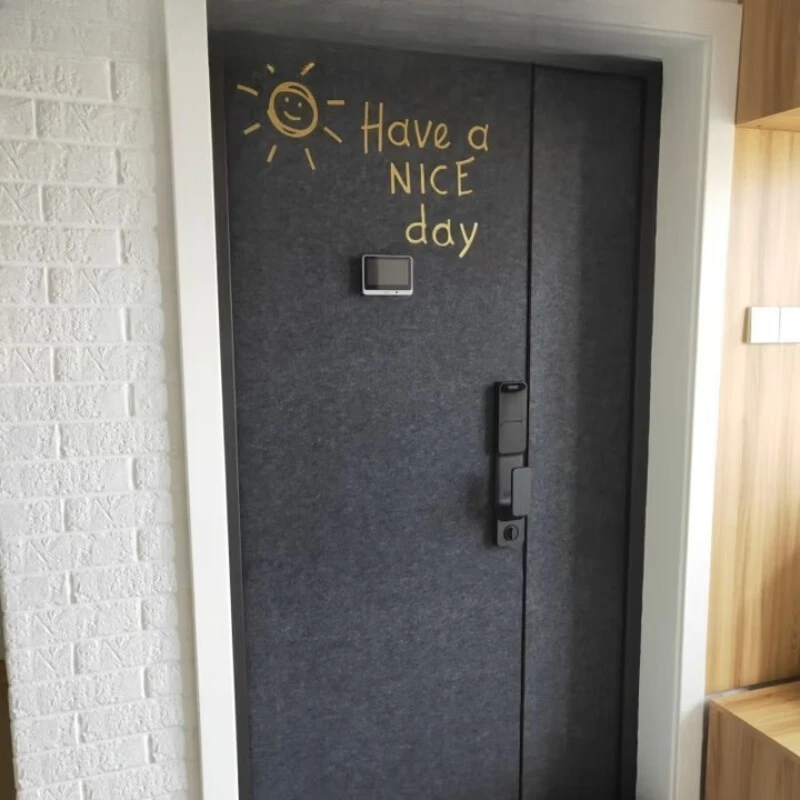 

Sticky felt door sticker Nordic style renovation Refurbished entry door Anti-theft