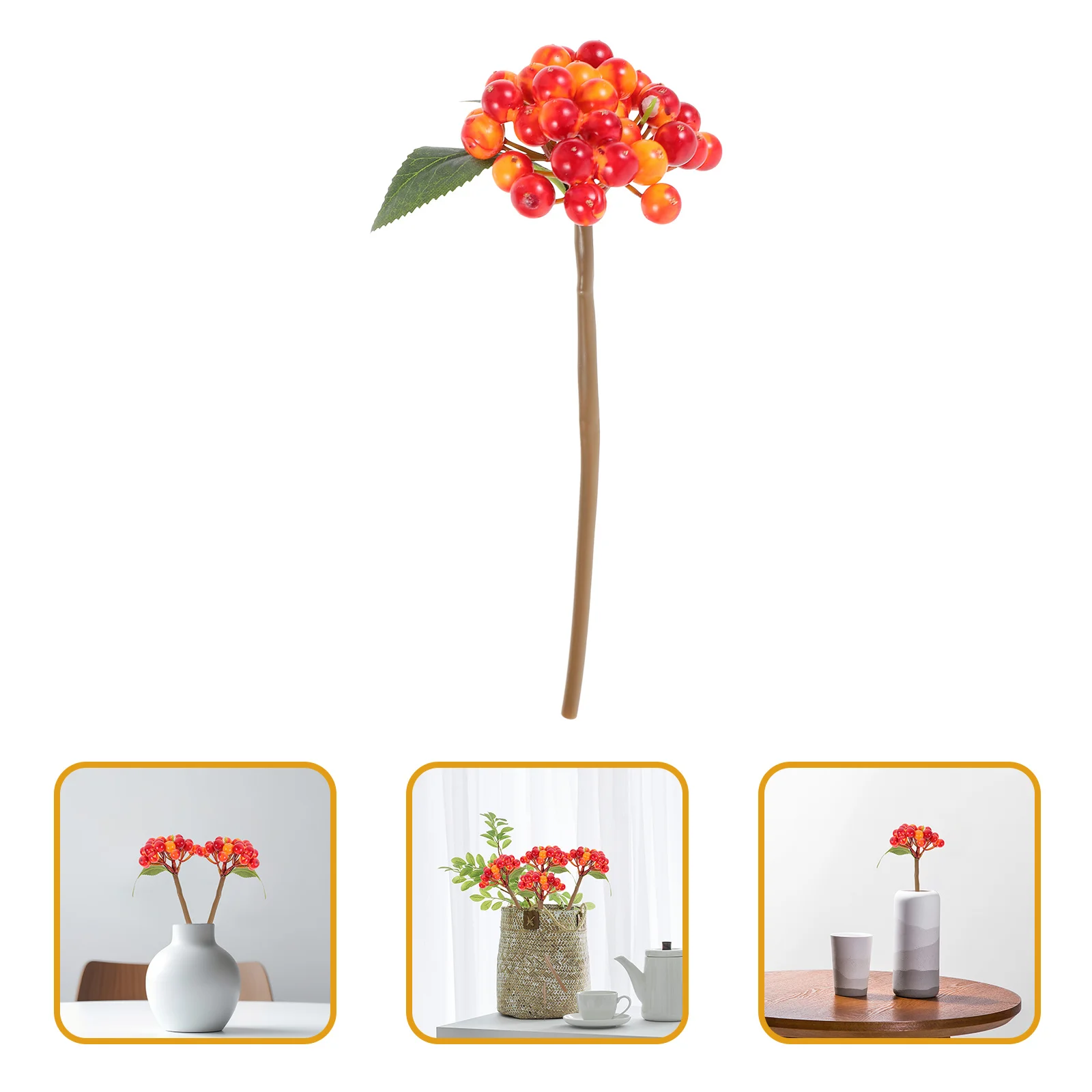 

5Pcs Simulation Berry Picks Lifelike Plastic Stems for Holiday Christmas Tree Wreath Vase DIY Flower Arrangement Decorations