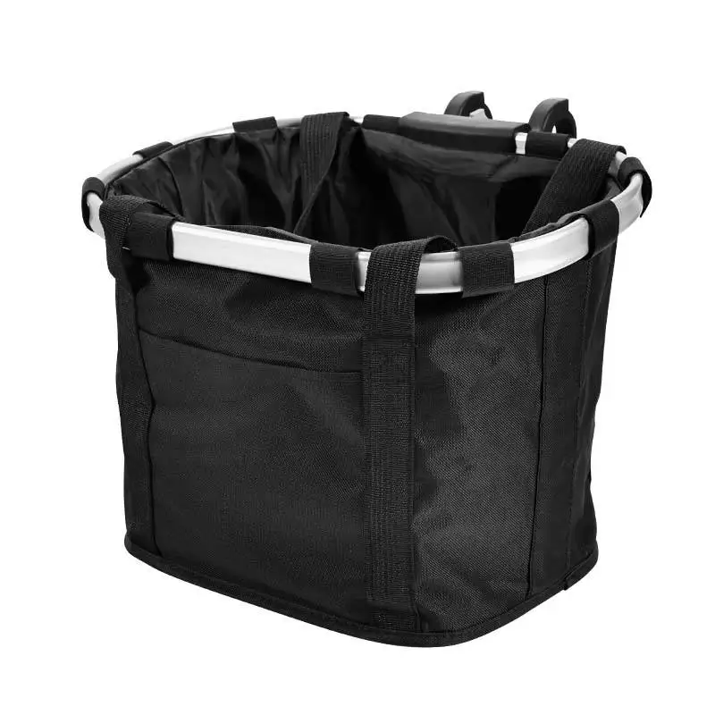 Bicycle Front Basket Bike Small Pet Dog Carry Pouch 2in1 Detachable MTB Cycling Handlebar Tube Hanging Fold Baggage Bag 5KG Load image 6