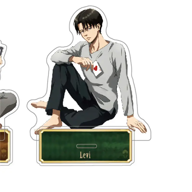 Anime Levi Mikasa Ackerman Eren Armin Acrylic Stand Erwin sitting position Action Figure Dot Pixis PVC Stand Model Gift