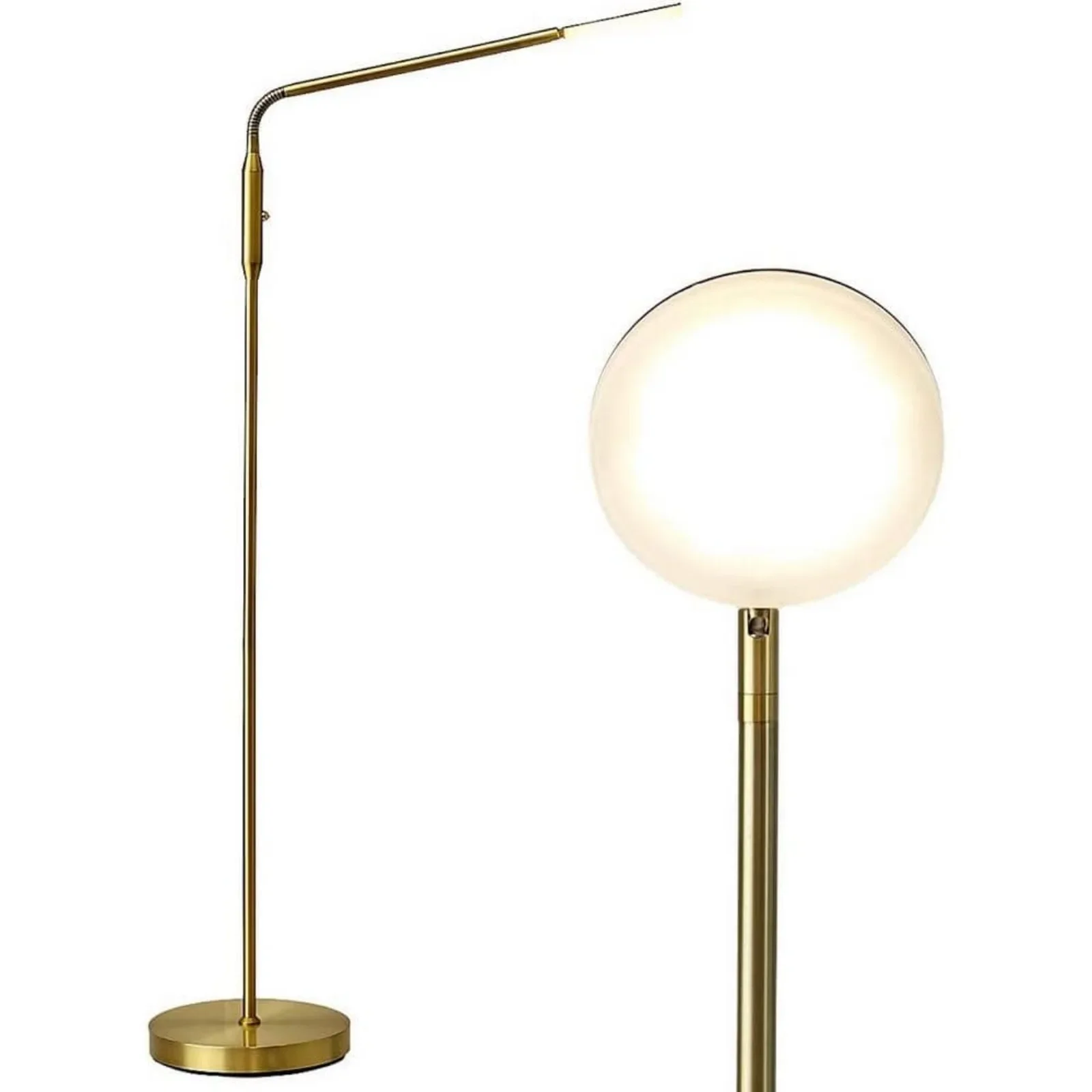 regulavel padrao led floor lamp para salas temperatura de cor ajustavel rotatable gooseneck us 50 em 01