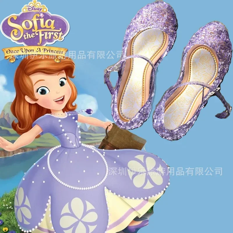 

Disney children's shoes elsa Frozen girls sandals stage dance princess shoes children sandals hollow crystal shoes