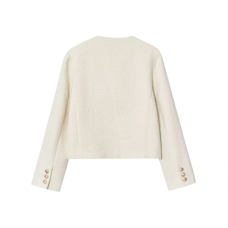 YENKYE High Quality French Elegant Small Fragrance Tweed Jacket Coat Women Autumn Casual Street Short Coat Long Sleeve Outfits