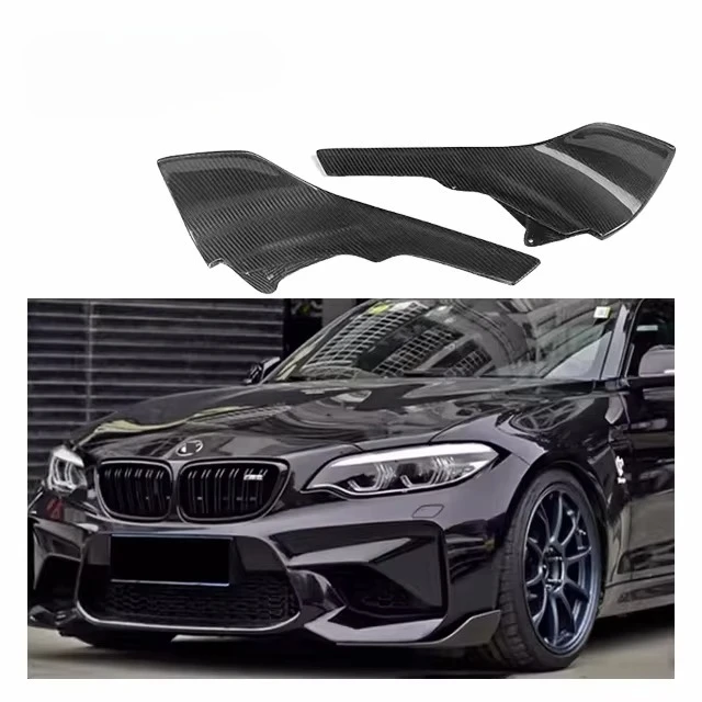 

For BMW F87 M2 Carbon Front Splitter Upgrade MP Style F87 M2 Real Carbon Fiber MP Side Splitter Corner Wrap
