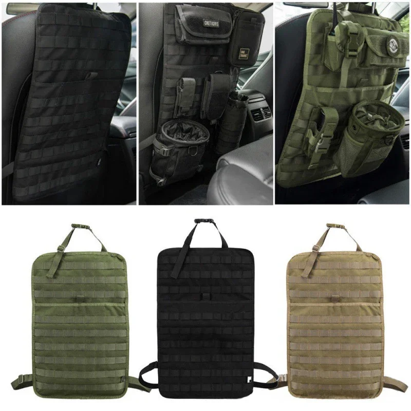 Tactical New MOLLE Bag Car Seat Back Organizer Storage Hunting Bag Pouch Cover Case Vehicle Panel Car Seat Cover Protector