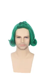 Oompa Loompa Cosplay Wig Short Green Cosplay Wig for Oompa Loompa Wonka Costume Wigs