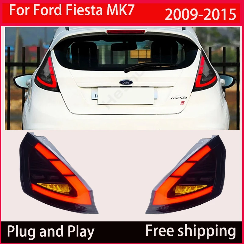 

Задние фонари для Ford Fiesta MK7 ST SE 2009 2010 2011 2012 2013 2015, задние фонари, задние фонари в сборе, противотуманные фары, Европа