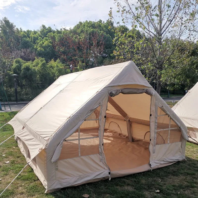 

Outdoor camping inflatable hut tent camping portable folding thickened breathable waterproof sunscreen home camp set