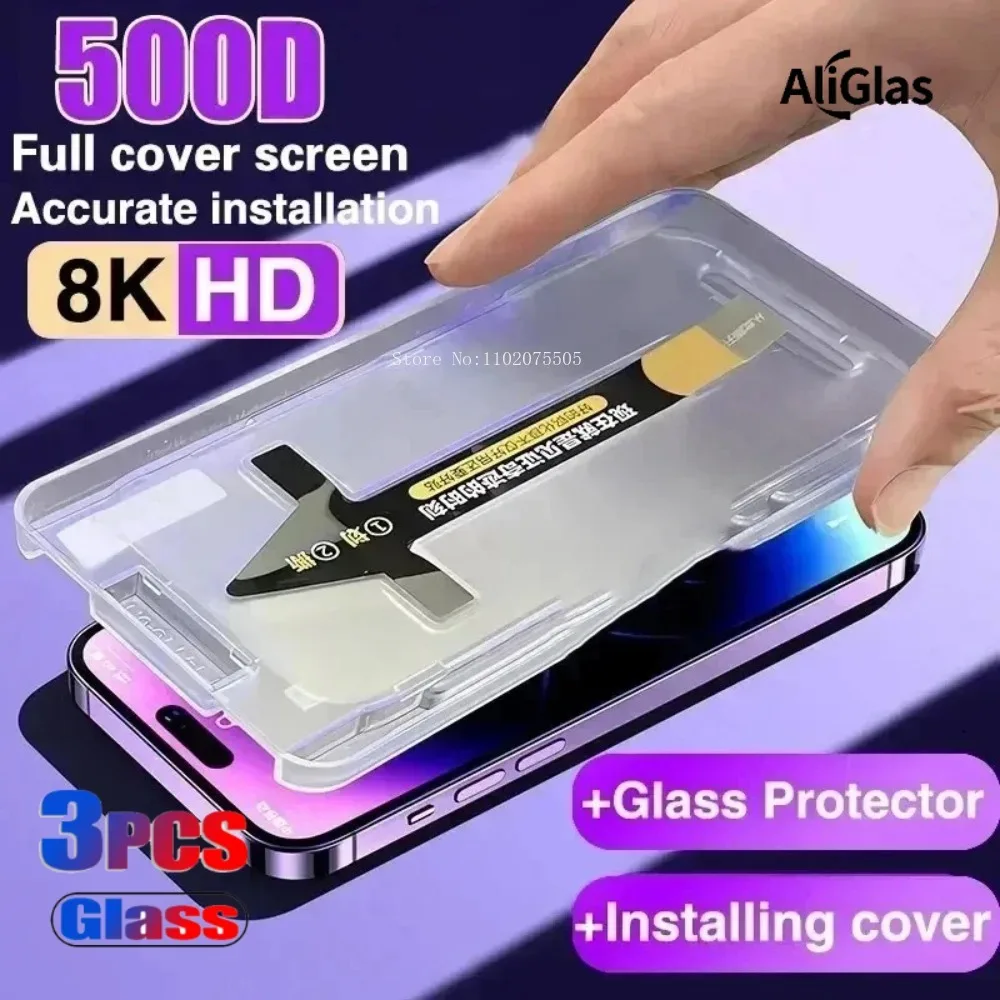 

3PCS For Honor Magic 8 Pro One Click Dust Free Install Screen Protector Tempered Glass Film For Honor Magic 7 Pro Easy Install