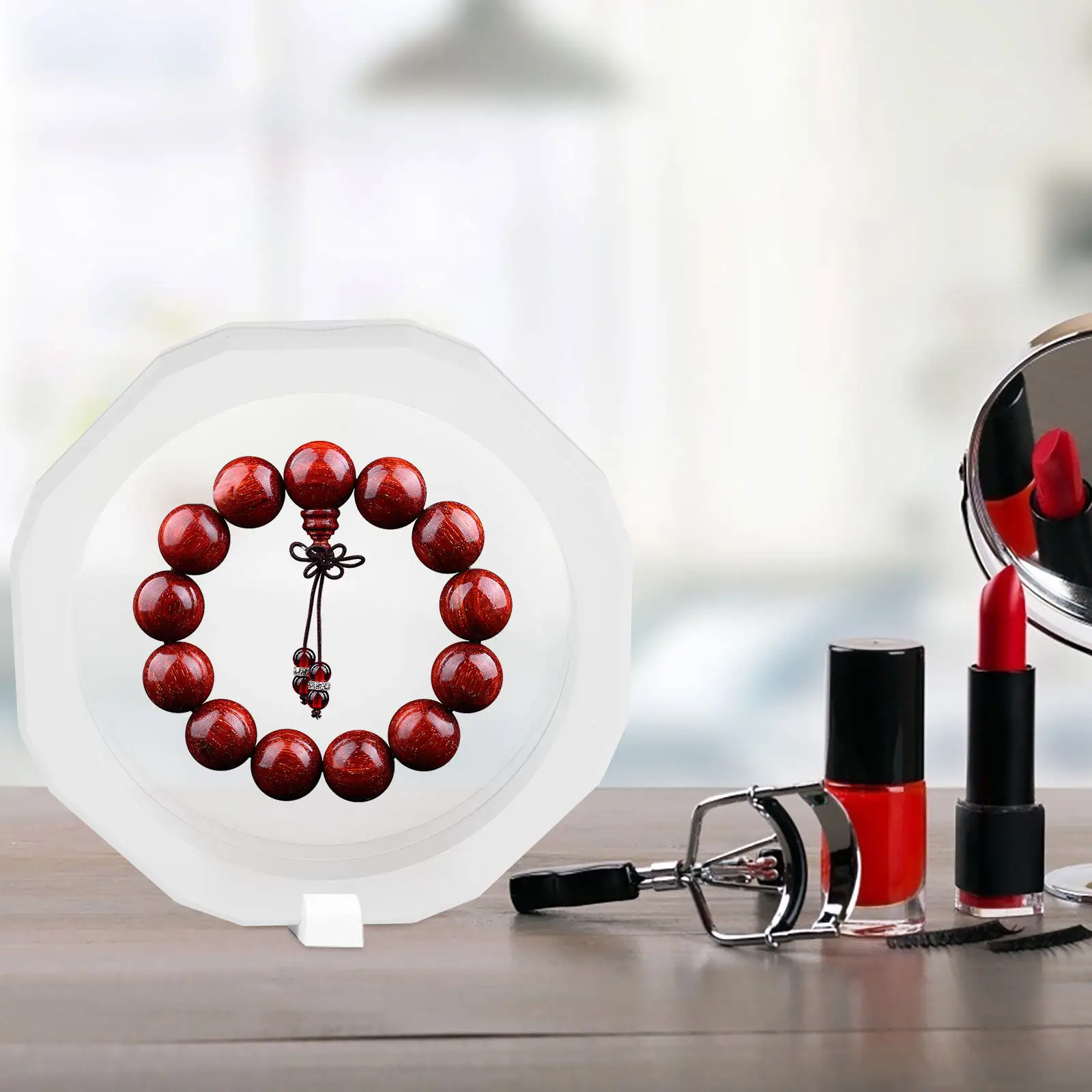 

2Pcs Floating Packaging Box Clear Jewelry Organizer Display Case for Travel Storage Small Plastic Boxes Bulk Earring Ring Holder