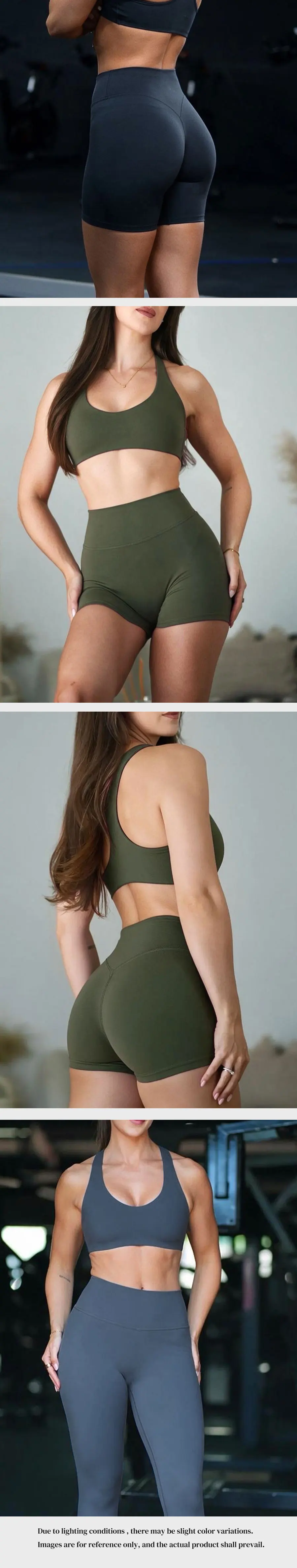 Soft Motion Tanktop Gym-BH Racer-Back Sport-BH Damen Yoga-BHs Pilates Crop-Top Fitness Damen Sportbekleidung – Detail 4