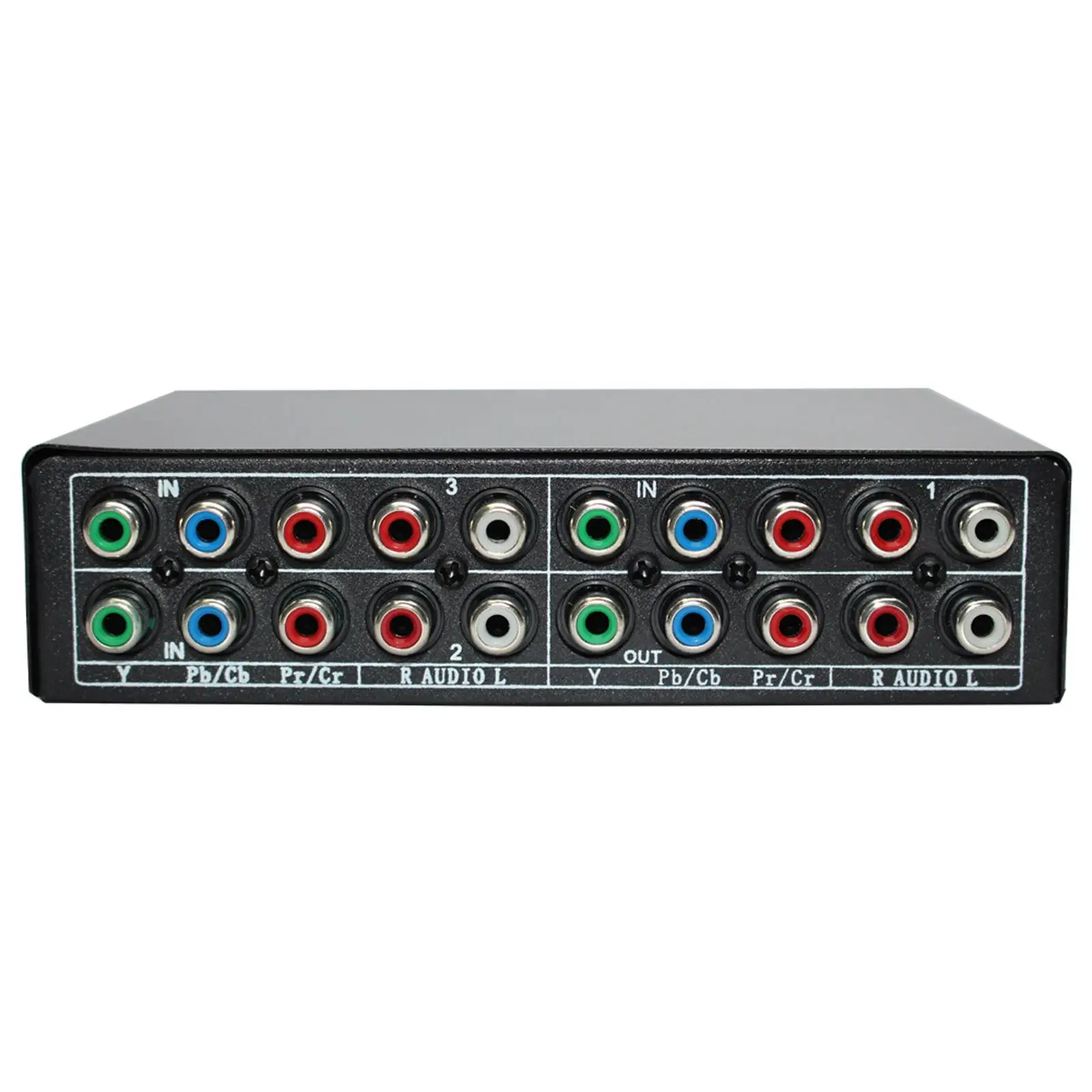 3 in 1 Out Component AV Video Switch Box, Ypbpr for Gaming TV Top Boxes Plug & Play