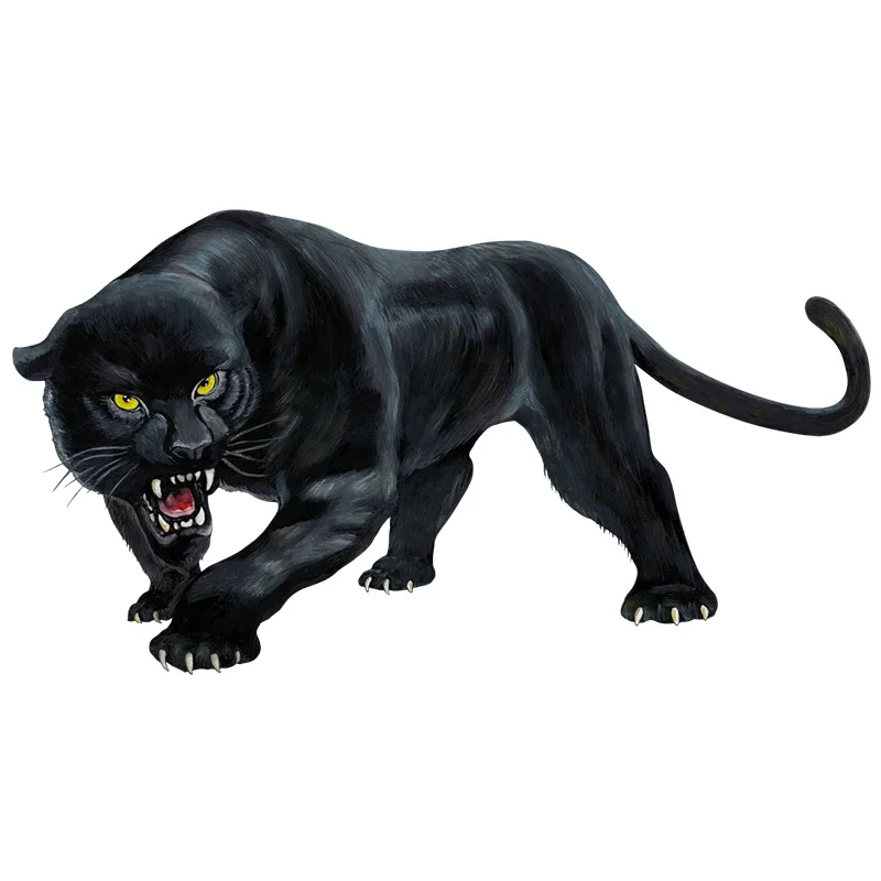 Car Sticker Animal Black Panther Roaring Colorful Funny and Decals Auto Styling Removable Waterproof Sun Protection PVC