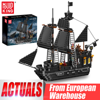 Mould King 10195 Pirate Ship Toys The Black Pearl Pirate Ship Building Block Assembly Ship Model Brick Set Kids Christmas Gift