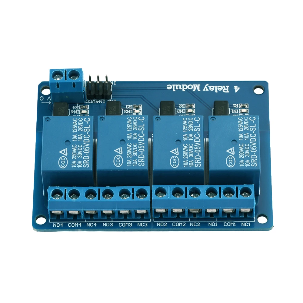 DC 5V 12V 4 Channel High and low Level Trigger Relay Module with Optocoupler Isolation Relay Support PLC Intelligent control