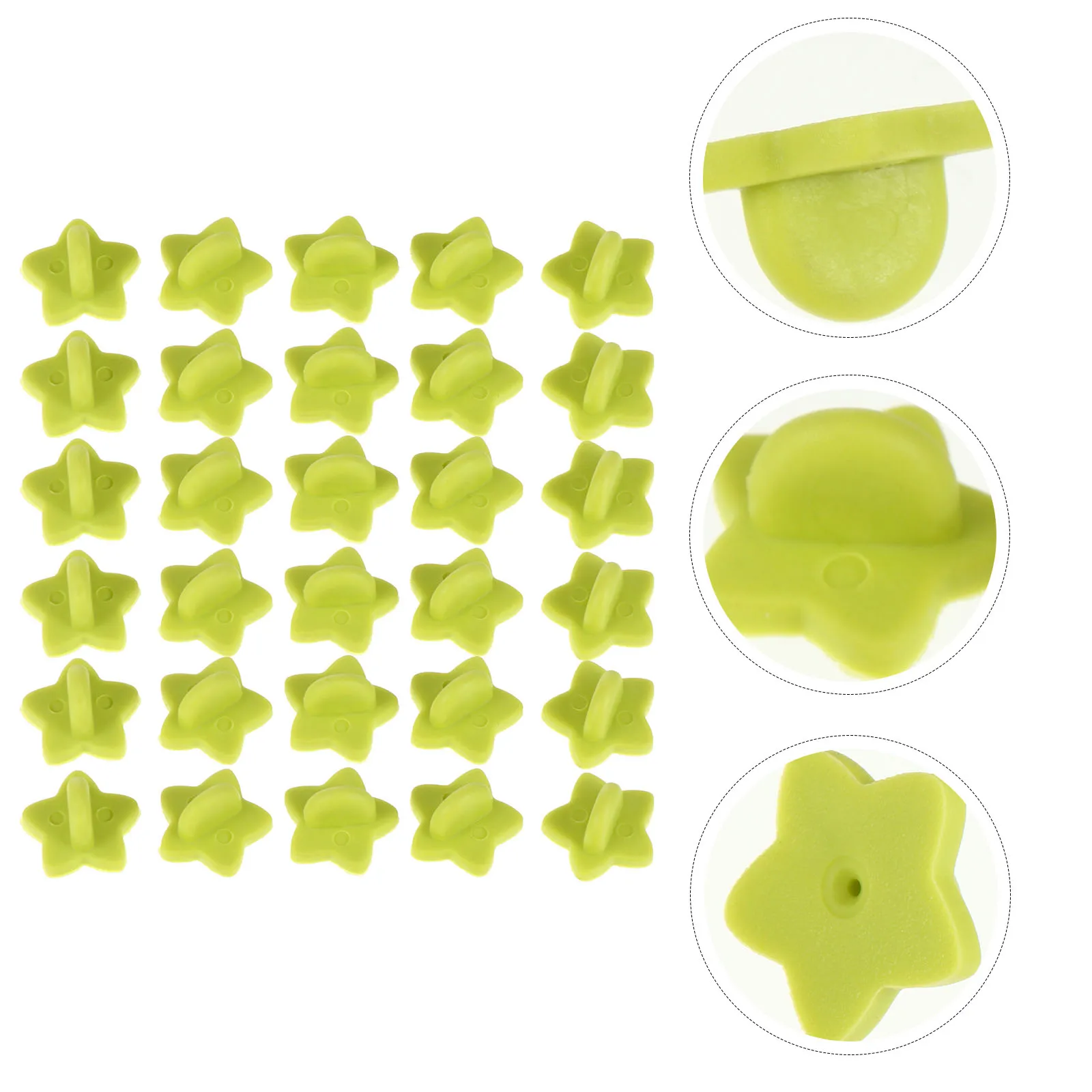 

100pcs Rubber Pin Backs Brooch DIY Tool Lightweight Badge Fasteners Jewelry Craft Projects Secure Lock Breastpin Accessories