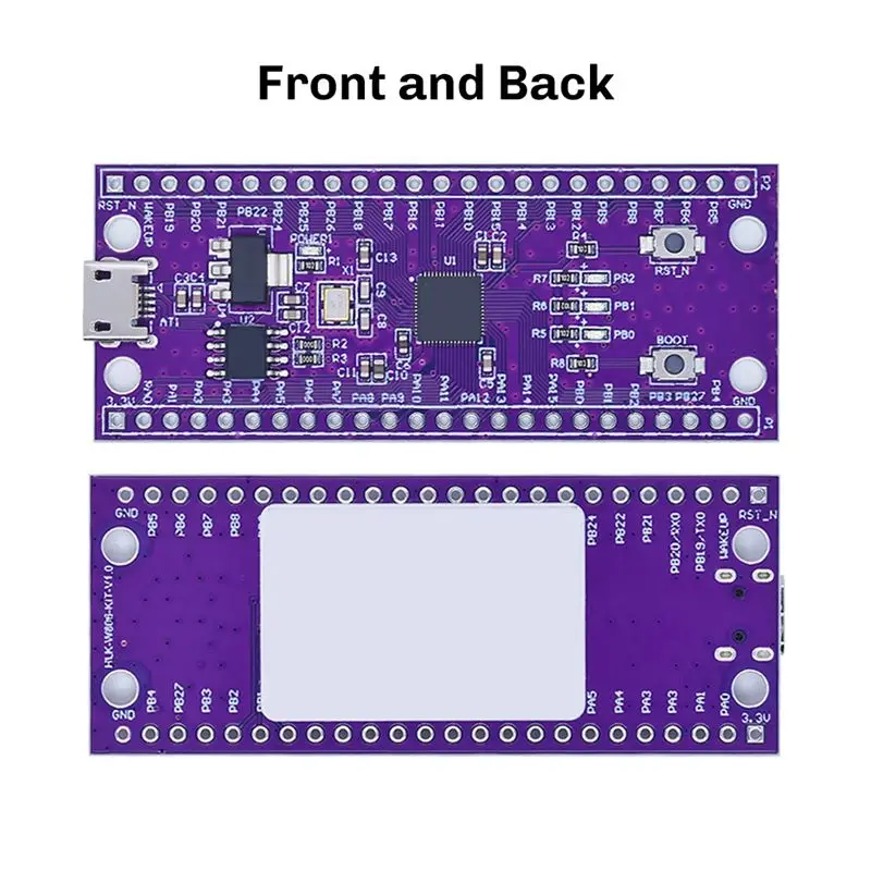 A64Z W806 MCU Development Board Iot Flat Low-Power Core Chip With Peripheral And Enhanced Touch System Integration
