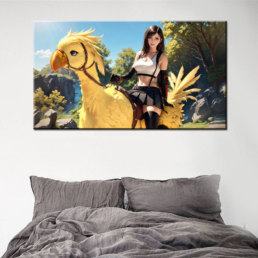 Canvas Wall Arts Game Poster Tifa Lockhart Fantasy Wallpaper Home Decor Picture Printing For Living Room Artwork Poster Painting