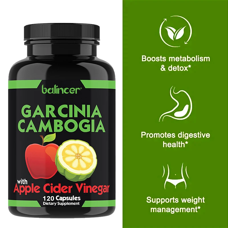 Garcinia Cambogia Extract + Apple Cider Vinegar, Appetite Suppressant, Fat Burner, Non-GMO, Gluten-Free