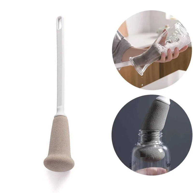 Long Handle Sponge Brush Kitchen Cleaning Supplies Bottle Cleaning Brush Cups Beers Jugs Cleaned Kitchen Tool