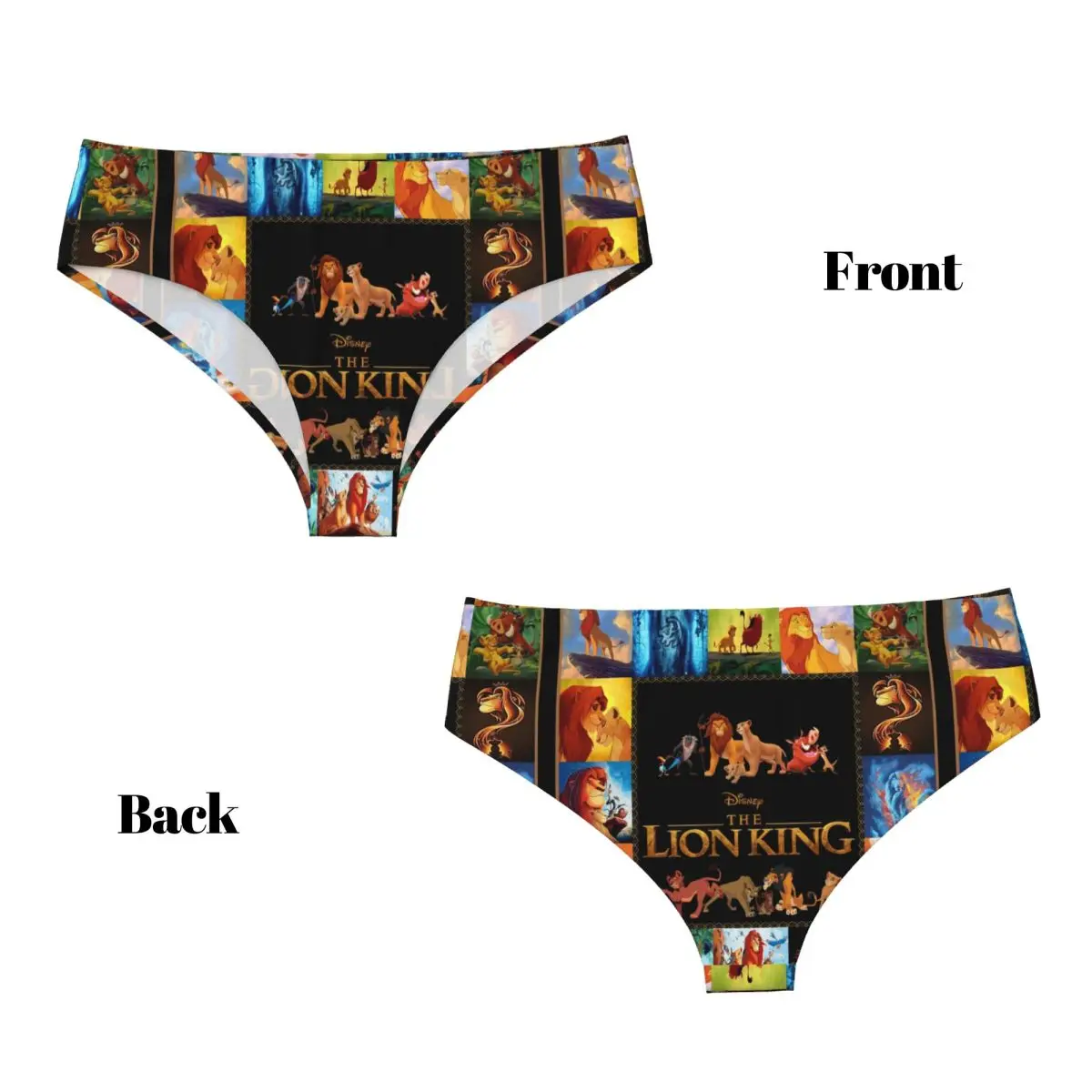 Bragas cortas personalizadas del Rey León 1994 para mujer, ropa interior transpirable para amantes de la película Hakuna Matata Simba, calzoncillos