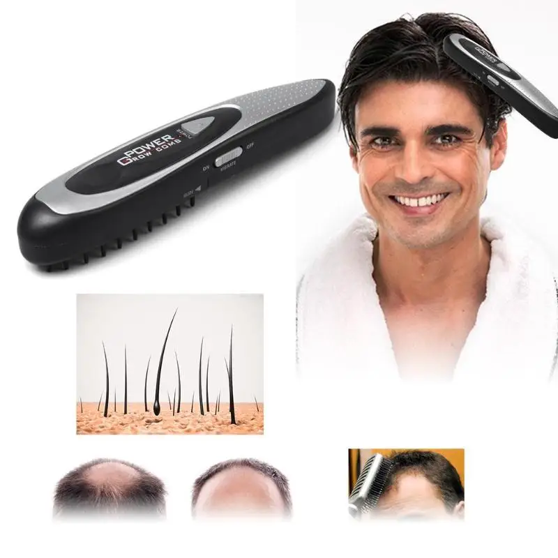 

Electric LED Laser Hair Growth Comb Hair Brush Laser Hair Loss Stop Regrow Therapy Comb Ozone Infrared Scalp Massager Barber T85