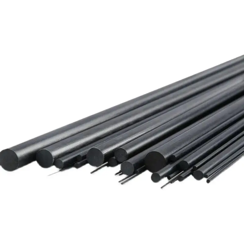 Carbon Fiber Round Rod , diameter 1/2/3/4/5/6/7/8/9/10/11/12/14/15/16/18mm, high-strength and lightweight, DIY composite parts