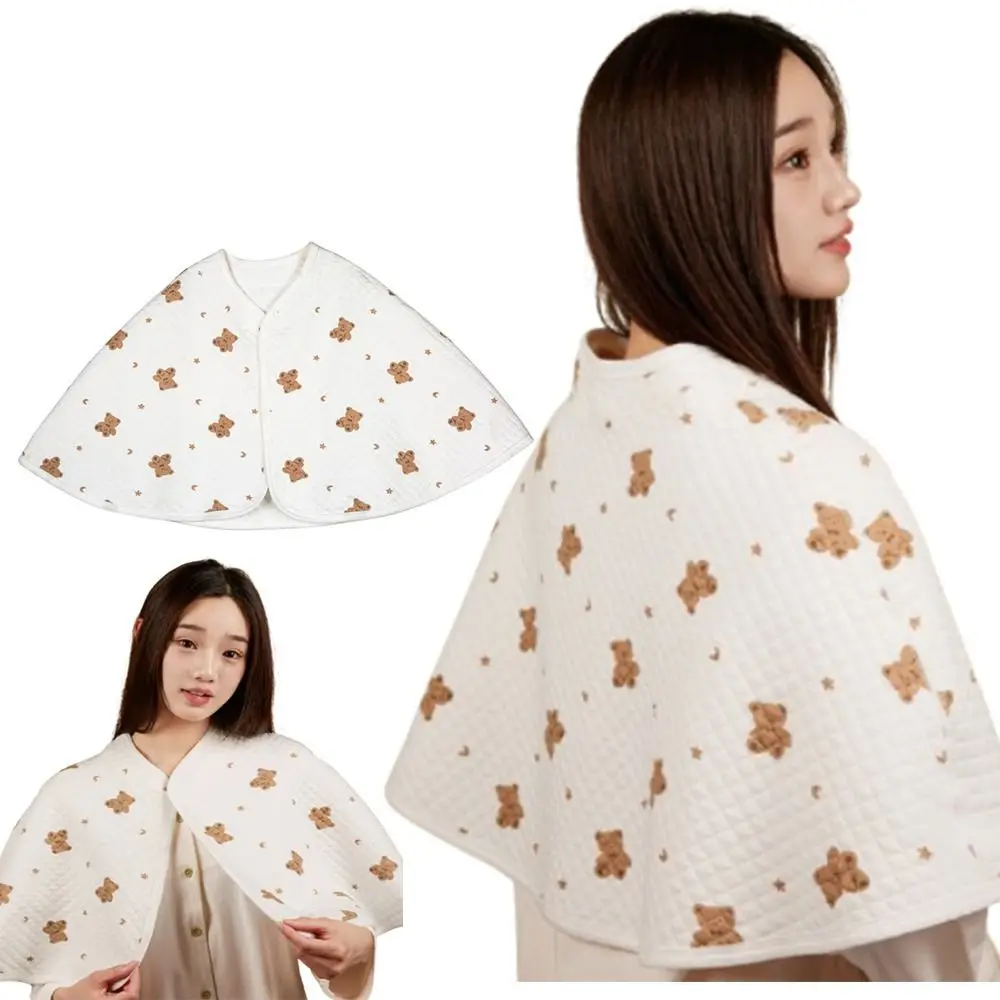 

Floral Printed Cotton Mother Cape Blanket Breathable Keep Warm Breastfeeding Cover Feeding Cover Soft Cartoon Mommy Shawl