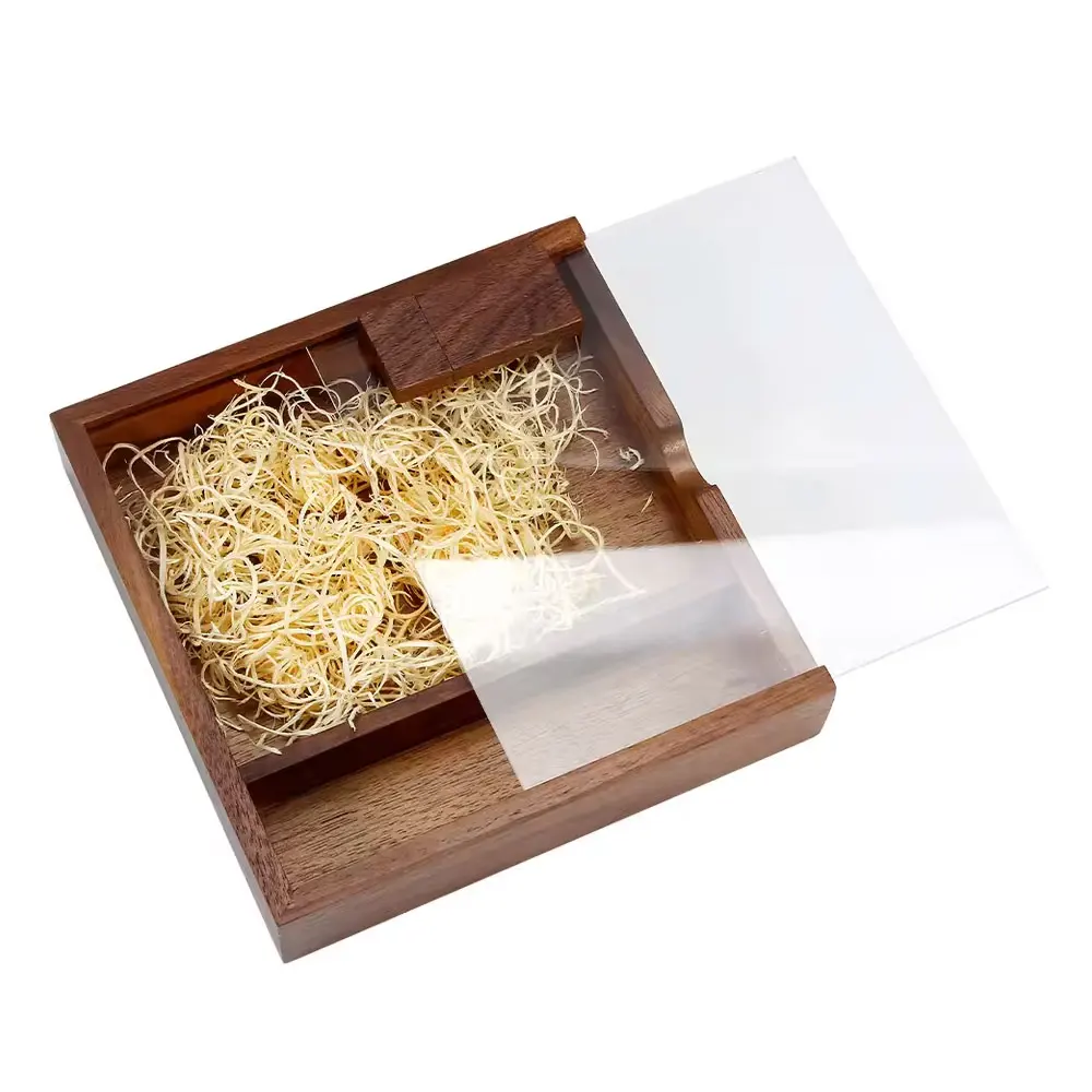 

1PCS USB Flash Drive 2.0 128GB Photography Studio Wedding Gift Memory Stick 64GB Photo Wooden Box Pen Drive 32GB 16GB Acrylic