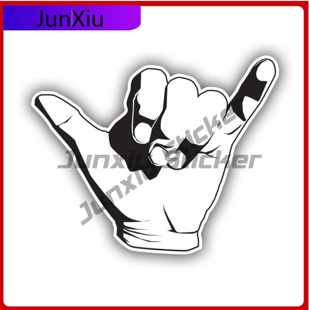 

Hang Loose Hand Sun Resistant Waterproof Classic For Laptop Motorcycle Rear Windshield Self Adhesive No Residue Decoration