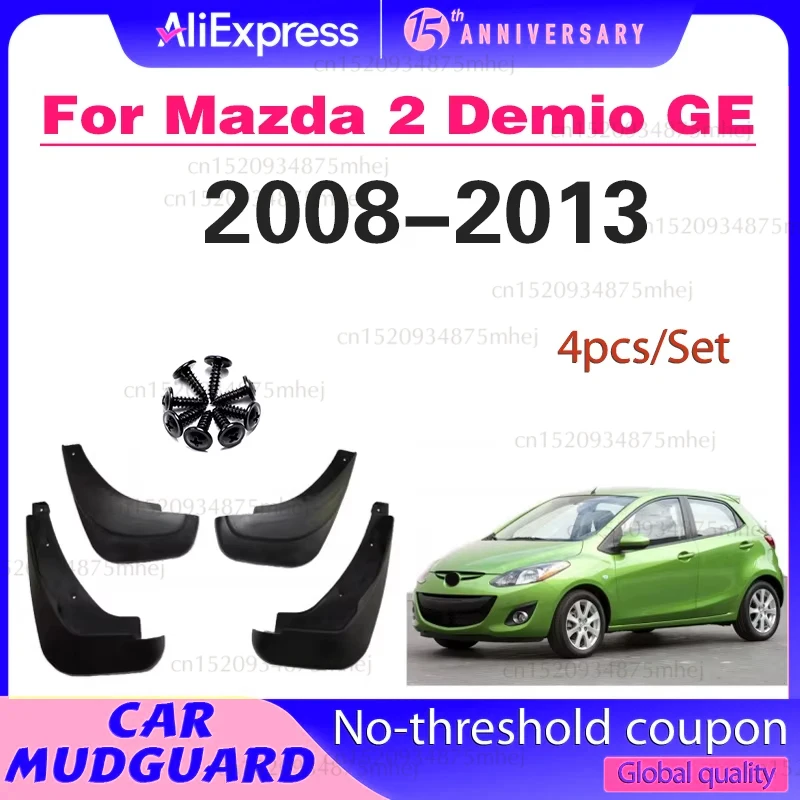 

For Mazda 2 Demio GE Hatchback 2008-2013 For Fender Splash Guards Mudflaps Mudguard Car Mud Flaps Accessories