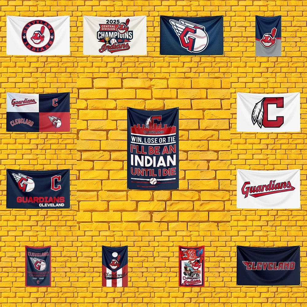 Cleveland Guardians Style Gaming Flag 3x5 FT 90x150cm Polyester Wall Hanging For Game Room Decor Collector Gift