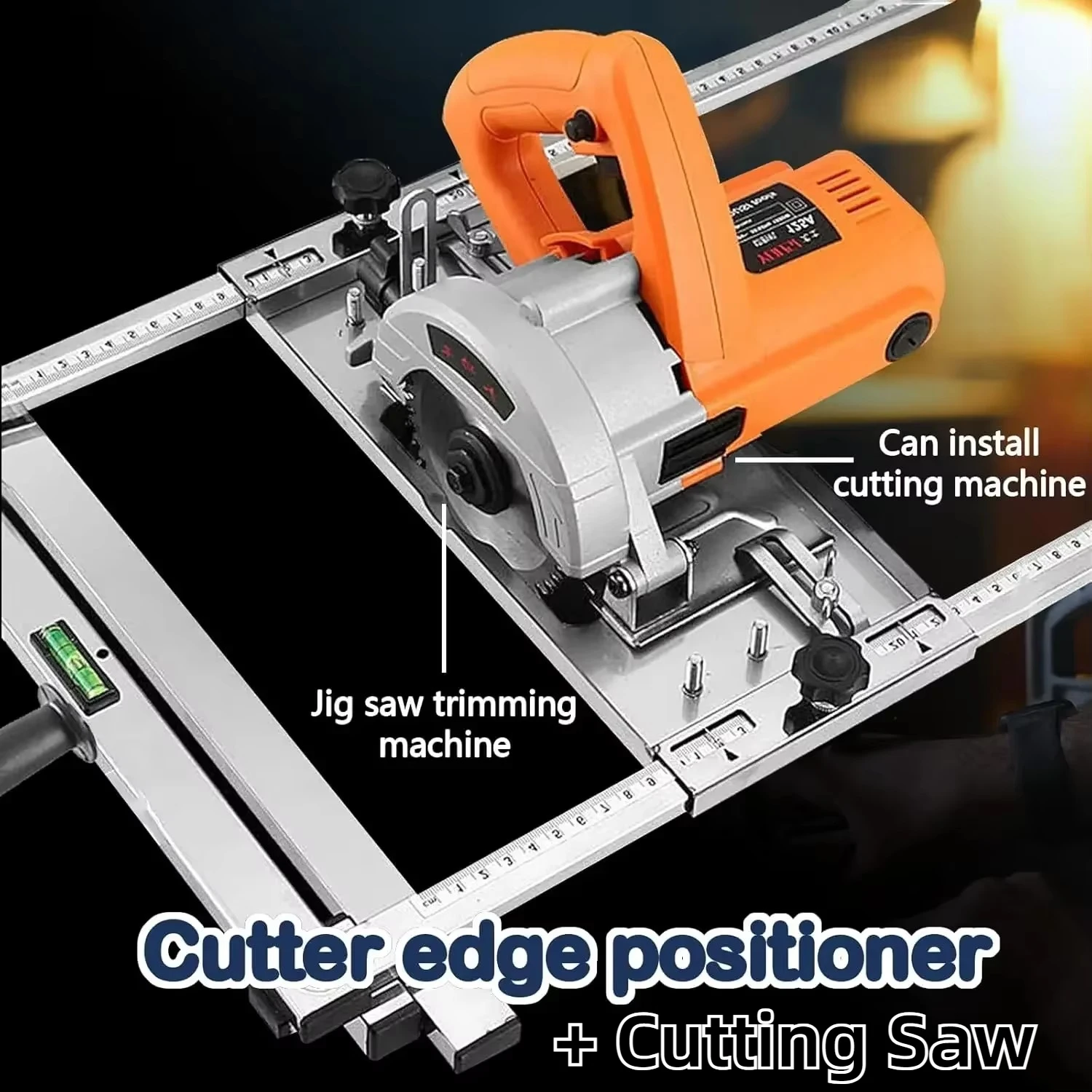 220V Electric Cutting Machine+Edge Guide Positioning Cutting Board Tool oodworking Circular Saw Machine for Woodworking Router