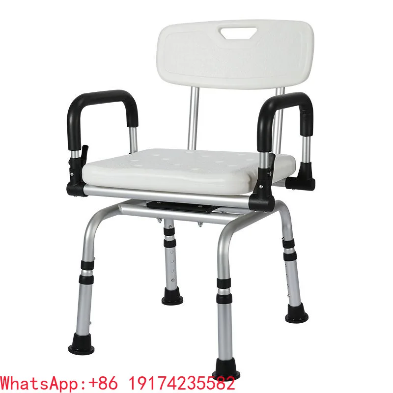 2025 New 360° Rotating Shower Chair Aluminum Anti-Slip Bath Stool for Elderly Pregnant Women Bathroom Safety