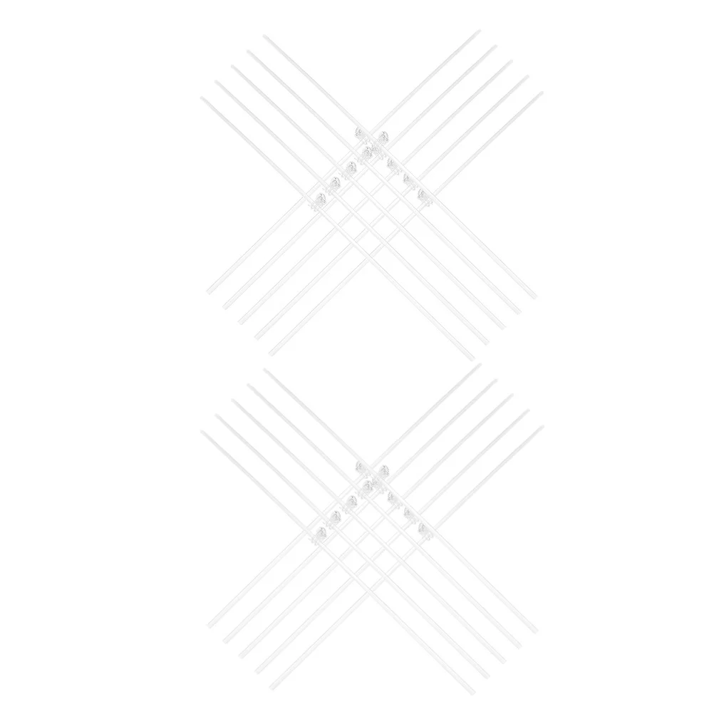 1Set Plant Support Stick Acrylic Clear Durable Flexible with Orchid Clips Stable Stem Support for Garden Plants
