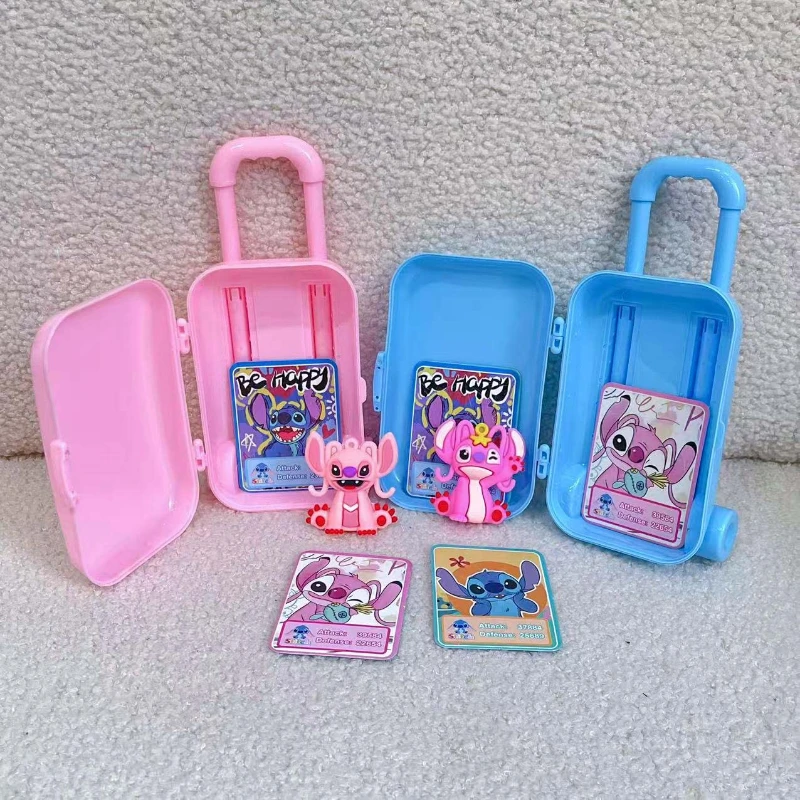 New Stitch Blind Box Suitcase Design Cute Cartoon Doll Toy Desktop Ornament Lilo & Stitch Kawaii Fashion Room Decor Kids Gift
