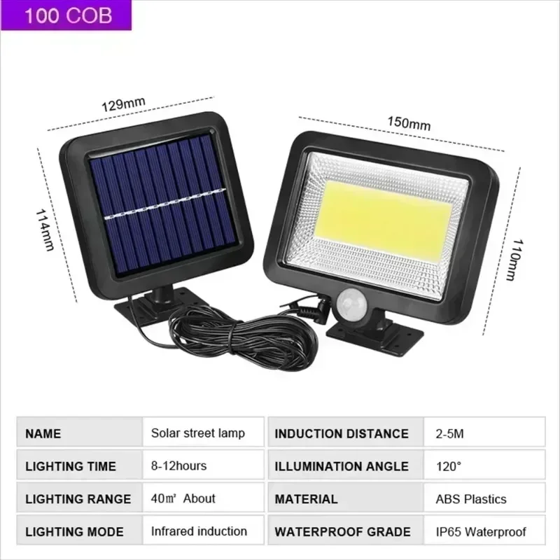 

new COB LED Solar Light Outdoor Motion Sensor Solar Waterproof Wall Emergency Street Light Garage Lighting Patio Security Lights