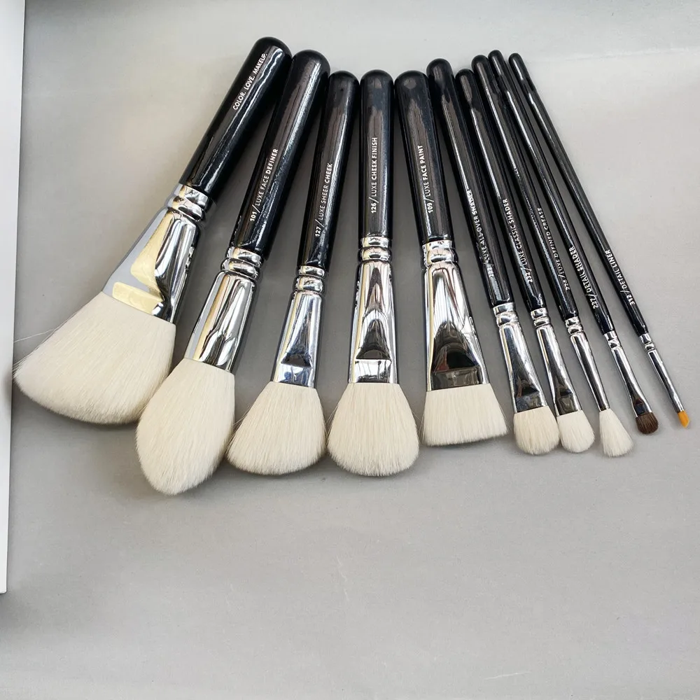 ZE Makeup Brushes Sets - Natural & Synthetic Bristles Powder Cream Blush Bronzer Eyeshadow Concealer Cosmetics Beauty Tools