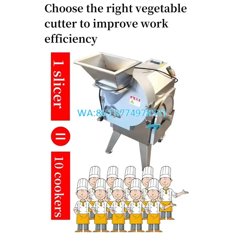 Wmwmnu Industrial Commercial Vegetable Slicer Cutter Multifunctional Slice Shred Dice Chopper Fruit Vegetable Cutter for
